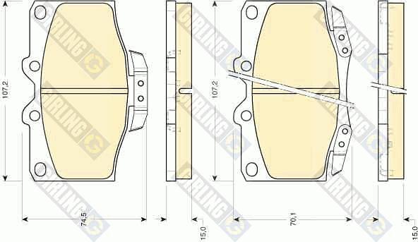 Girling 6111339 - Kit pastiglie freno, Freno a disco autozon.pro