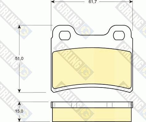 Girling 6111242 - Kit pastiglie freno, Freno a disco autozon.pro