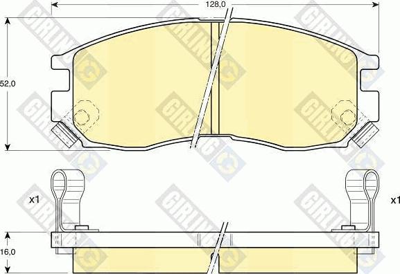 Girling 6111289 - Kit pastiglie freno, Freno a disco autozon.pro