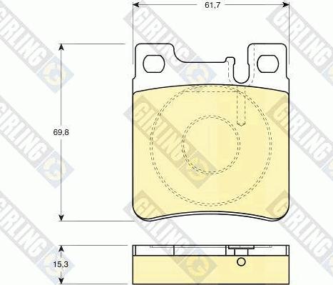 Girling 6111232 - Kit pastiglie freno, Freno a disco autozon.pro