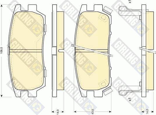 Girling 6111279 - Kit pastiglie freno, Freno a disco autozon.pro