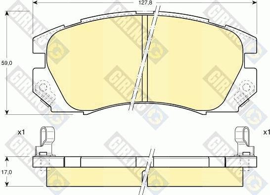 Girling 6111799 - Kit pastiglie freno, Freno a disco autozon.pro