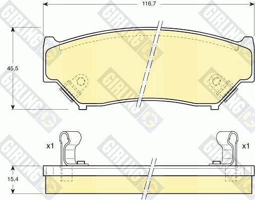 Girling 6111749 - Kit pastiglie freno, Freno a disco autozon.pro