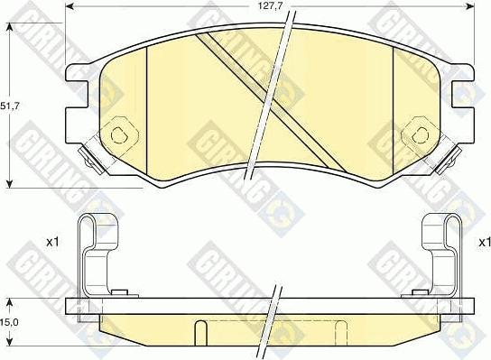 Girling 6111759 - Kit pastiglie freno, Freno a disco autozon.pro