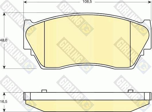 Girling 6111709 - Kit pastiglie freno, Freno a disco autozon.pro