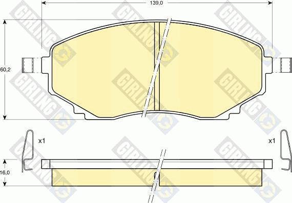 Girling 6111779 - Kit pastiglie freno, Freno a disco autozon.pro