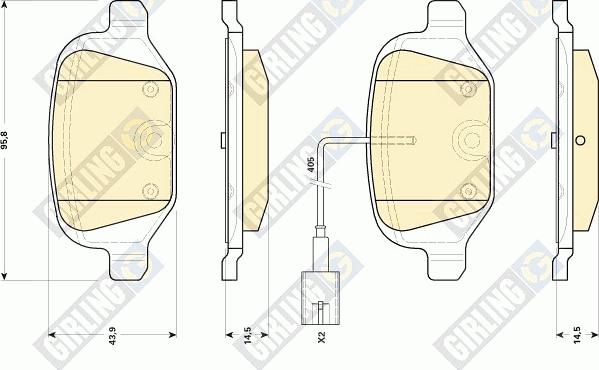 Girling 6118941 - Kit pastiglie freno, Freno a disco autozon.pro