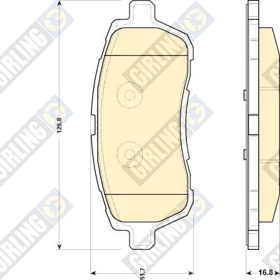 Girling 6118939 - Kit pastiglie freno, Freno a disco autozon.pro