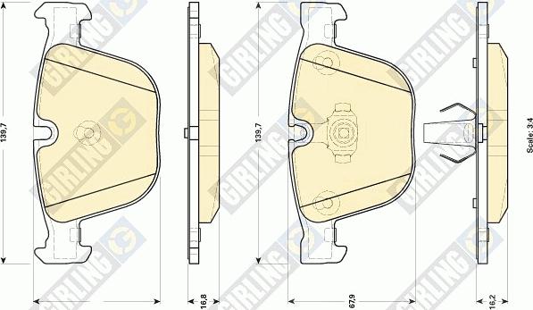 Girling 6118922 - Kit pastiglie freno, Freno a disco autozon.pro