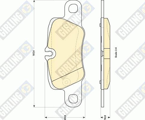 Girling 6118499 - Kit pastiglie freno, Freno a disco autozon.pro