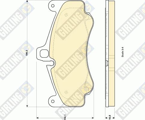 Girling 6118599 - Kit pastiglie freno, Freno a disco autozon.pro