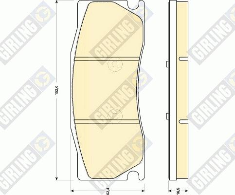 Girling 6118504 - Kit pastiglie freno, Freno a disco autozon.pro