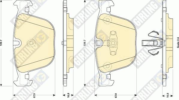 Girling 6118572 - Kit pastiglie freno, Freno a disco autozon.pro