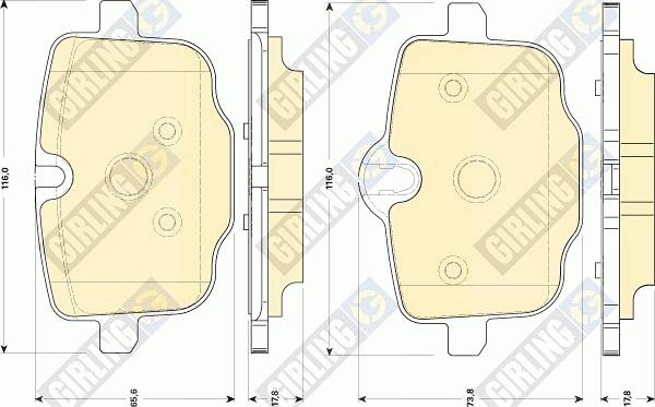 Girling 6118691 - Kit pastiglie freno, Freno a disco autozon.pro