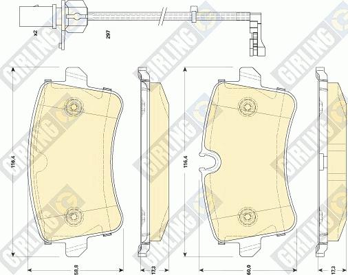 Girling 6118661 - Kit pastiglie freno, Freno a disco autozon.pro