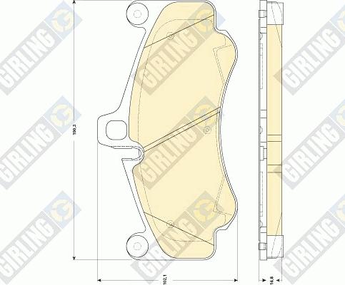 Girling 6118639 - Kit pastiglie freno, Freno a disco autozon.pro