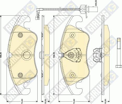 Girling 6118051 - Kit pastiglie freno, Freno a disco autozon.pro