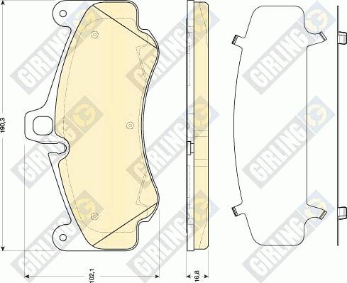 Girling 6118179 - Kit pastiglie freno, Freno a disco autozon.pro