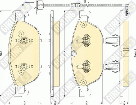 Girling 6118832 - Kit pastiglie freno, Freno a disco autozon.pro