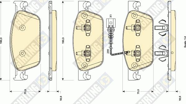 Girling 6118872 - Kit pastiglie freno, Freno a disco autozon.pro