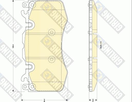 Girling 6118349 - Kit pastiglie freno, Freno a disco autozon.pro