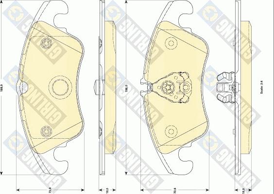 Girling 6118331 - Kit pastiglie freno, Freno a disco autozon.pro