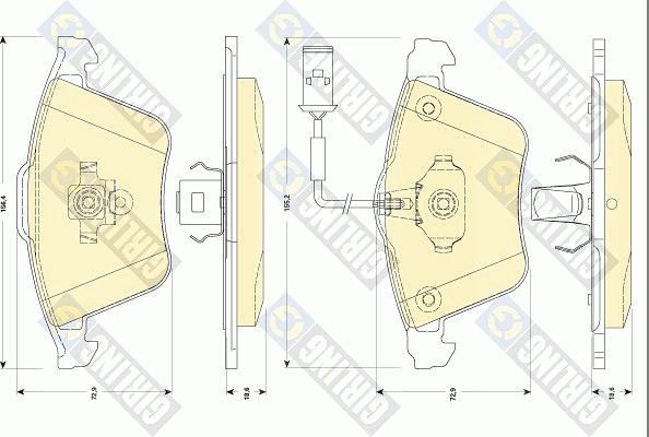 Girling 6118322 - Kit pastiglie freno, Freno a disco autozon.pro