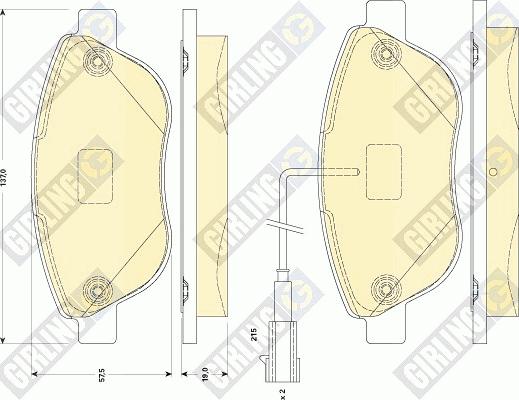 Girling 6118294 - Kit pastiglie freno, Freno a disco autozon.pro