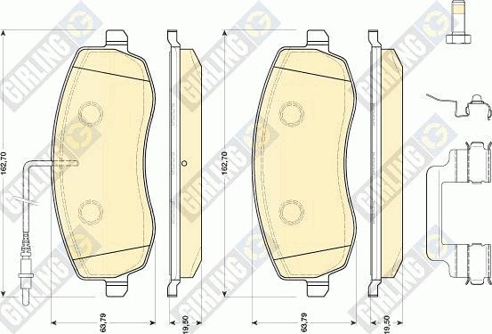 Girling 6118201 - Kit pastiglie freno, Freno a disco autozon.pro