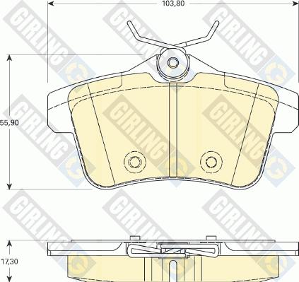 Girling 6118281 - Kit pastiglie freno, Freno a disco autozon.pro