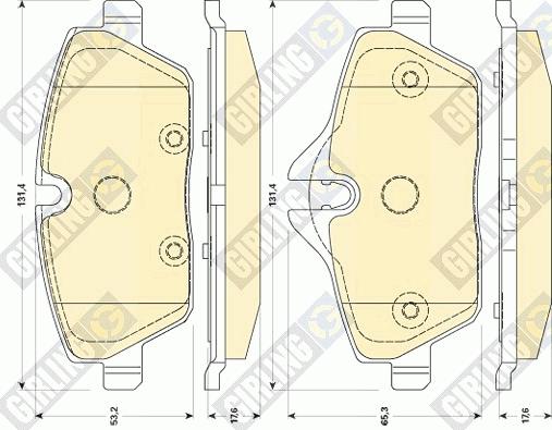 Girling 6118701 - Kit pastiglie freno, Freno a disco autozon.pro