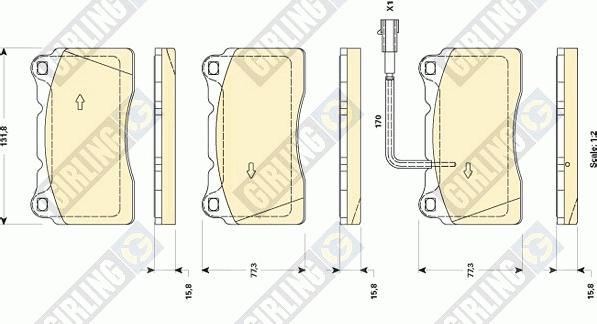 Girling 6118719 - Kit pastiglie freno, Freno a disco autozon.pro