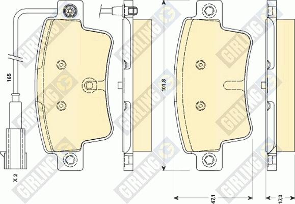 Girling 6118724 - Kit pastiglie freno, Freno a disco autozon.pro