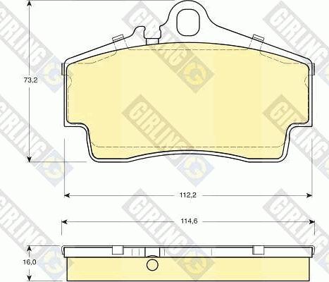 Girling 6113959 - Kit pastiglie freno, Freno a disco autozon.pro