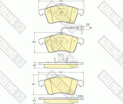 Girling 6113912 - Kit pastiglie freno, Freno a disco autozon.pro