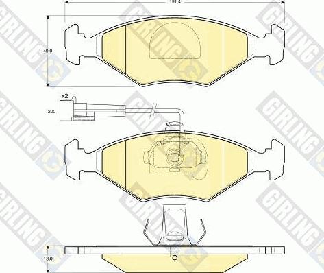 Girling 6113932 - Kit pastiglie freno, Freno a disco autozon.pro