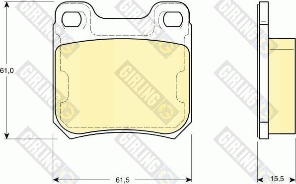 Girling 6113462 - Kit pastiglie freno, Freno a disco autozon.pro