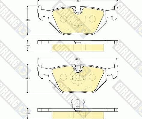 Girling 6113432 - Kit pastiglie freno, Freno a disco autozon.pro