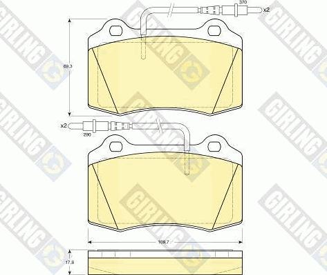 Girling 6113599 - Kit pastiglie freno, Freno a disco autozon.pro