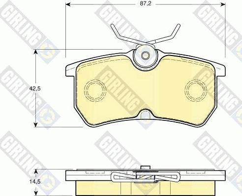 Girling 6113541 - Kit pastiglie freno, Freno a disco autozon.pro