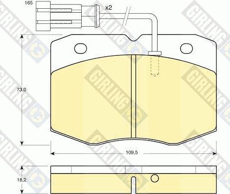 Girling 6113569 - Kit pastiglie freno, Freno a disco autozon.pro