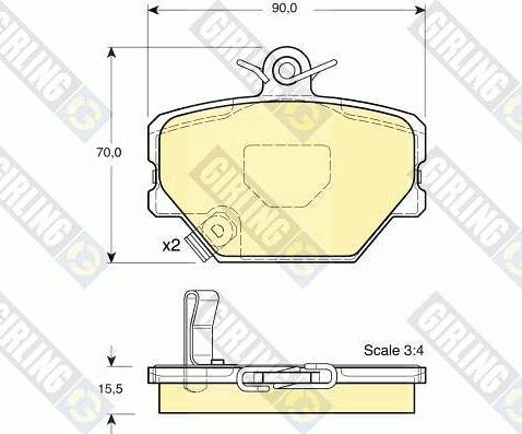 Girling 6113654 - Kit pastiglie freno, Freno a disco autozon.pro