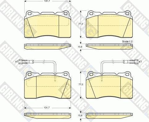 Girling 6113639 - Kit pastiglie freno, Freno a disco autozon.pro