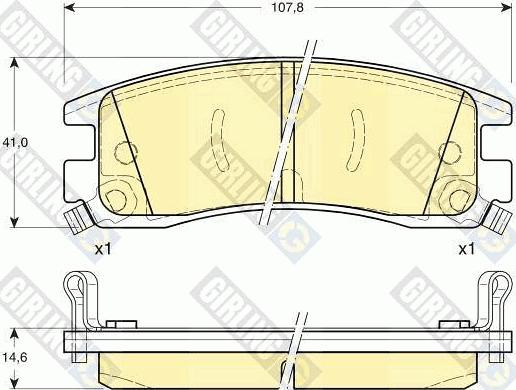 Girling 6113099 - Kit pastiglie freno, Freno a disco autozon.pro