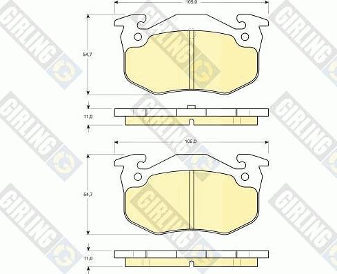 Girling 6113053 - Kit pastiglie freno, Freno a disco autozon.pro