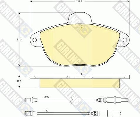 Girling 6113013 - Kit pastiglie freno, Freno a disco autozon.pro