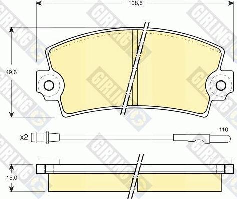 Girling 6113033 - Kit pastiglie freno, Freno a disco autozon.pro