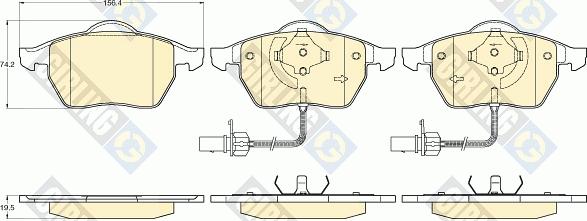 Girling 6113072 - Kit pastiglie freno, Freno a disco autozon.pro