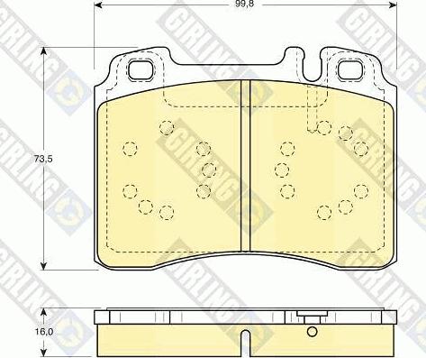 Girling 6113182 - Kit pastiglie freno, Freno a disco autozon.pro