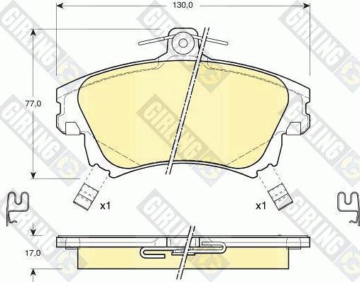 Girling 6113131 - Kit pastiglie freno, Freno a disco autozon.pro